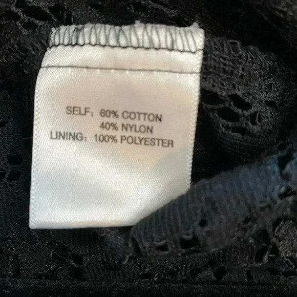 Rose & Olive Black Lace Blouse V-neck 3/4 Bell sleeve‎ Whimsigoth Vampy Size 1X - Picture 5 of 6